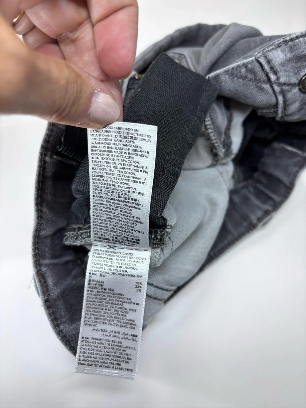 GAP Baby Gap 2 yrs SLIM FIT Grey Toddler Distressed Jeans Adjustable Waistband